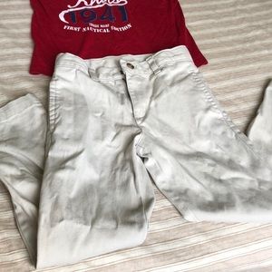 Wonder Nation flat front uniform pant 7R